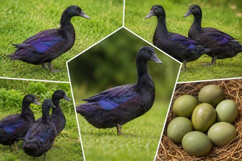 Cayuga-Enten und Landenten Bruteier