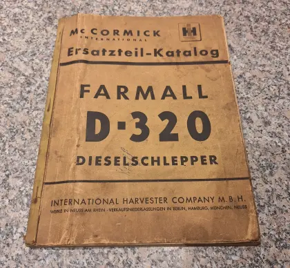 Ersatzteilkatalog McCormick Farmall D-320