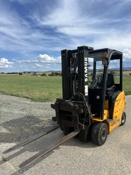 Samuk S18 Series Elektrostapler mit endlosem Kistendrehgerät, Samuk S18 Series