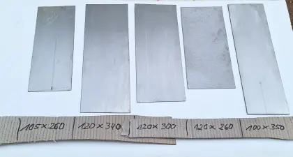 Geschliffene Edelstahlbleche 1,5 mm