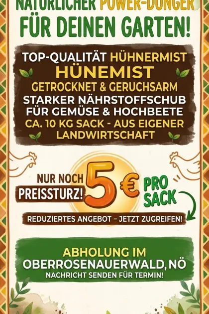 Getrockneter Hühnermist