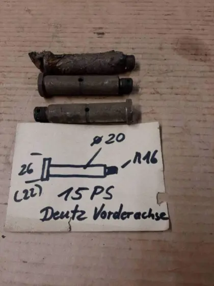 3 Bundbolzen 20 mm 15 PS Knubel Deutz