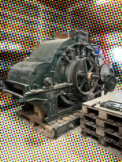 Krempelwolf, Kardiermaschine, Schafwollverarbeitung