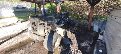 Weidemann 4512 CX, Brandschaden, Ersatzteilträger
