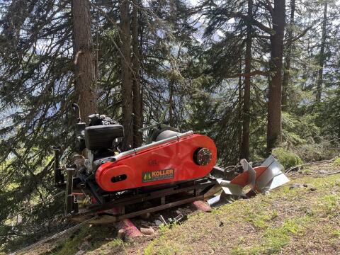 Seilbahn, Seilkran, Koller Laufwagen, Haspelwagen, Nessler SKA 2,5 Z
