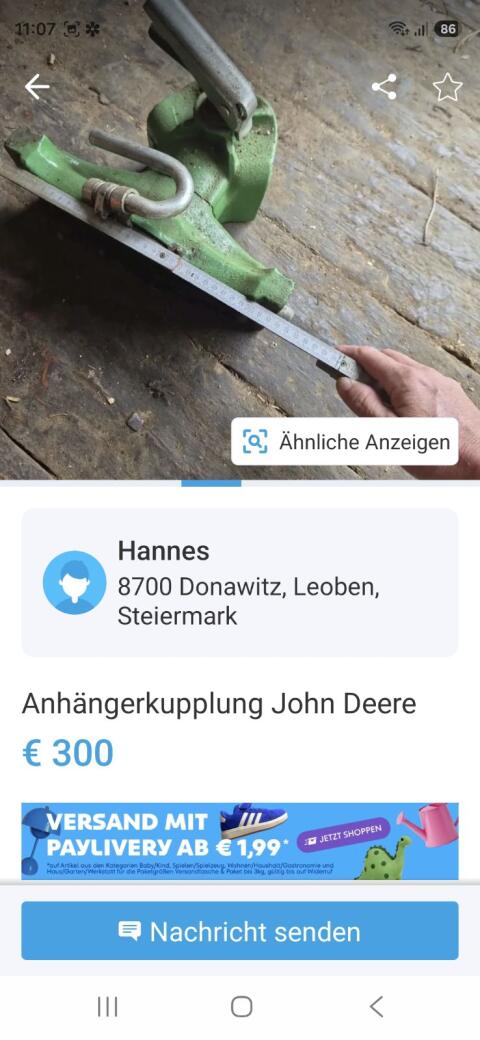 Anhängerkupplung John Deere