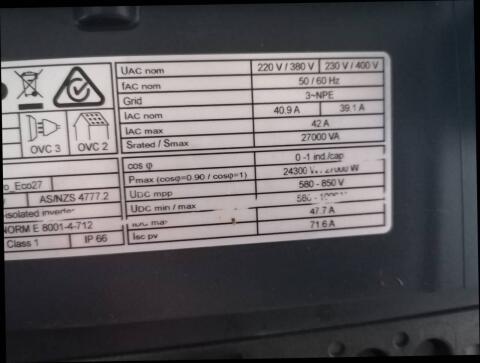 Fronius Wechselrichter 27 kW, Fronius Eco 27.0-3-S