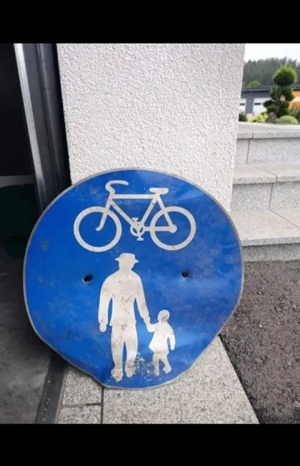 Tafel, Verkehrszeichen, Gehweg