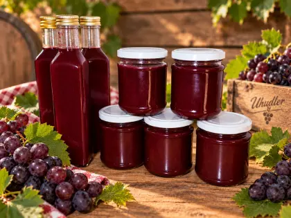 Traubengelee, Saft von Uhudlertrauben