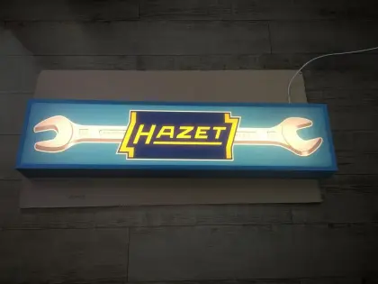 Hazet Leuchtreklame Vintage Industrial