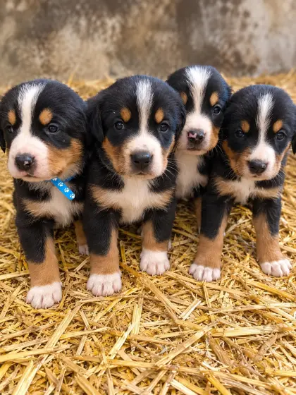 Große Schweizer Sennenhund-Welpen suchen Bestplatz