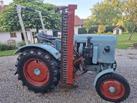 Eicher Schlepper 16 PS mit Mähbalken, Bj. 1957