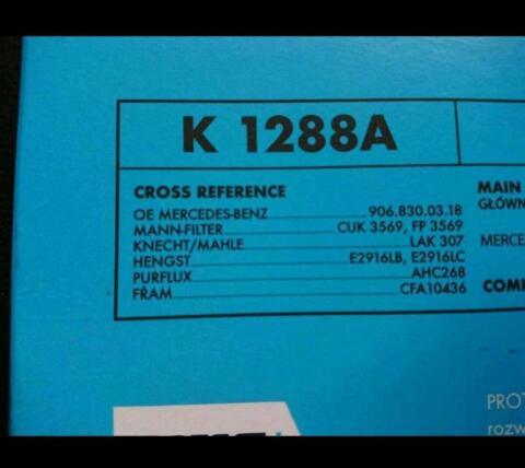 Innenraumfilter K 1288A