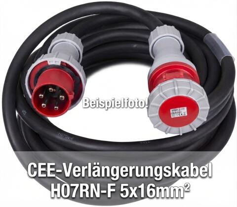 2 x Schweres CEE 63 A Verlängerungskabel 5 x 16 mm² (25 m, 35 m)