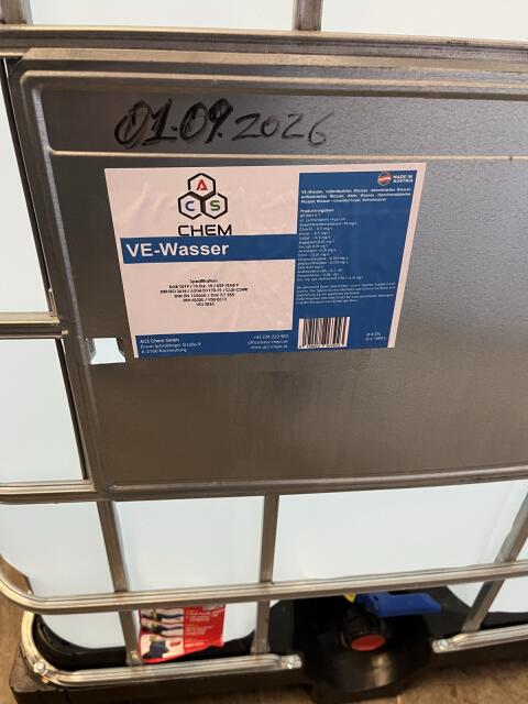 Destilliertes Wasser in IBC