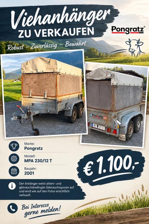 Pongratz Viehanhänger MPA 230/12T