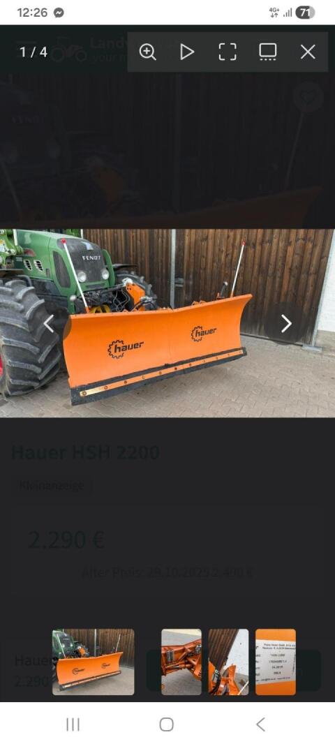 Schneepflug Hauer HSH 220