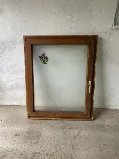 2x Holzfenster 98 x 120