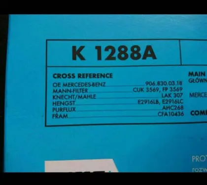 Innenraumfilter K 1288A