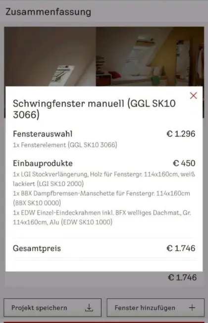 Velux DFF Komplett-Set, Schwingfenster Kiefer klar lackiert, Velux DFF