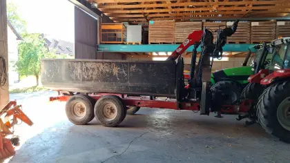 Stepa Forstanhänger 11 t mit Kran TKZ 6881