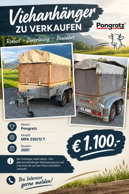 Pongratz Viehanhänger MPA 230/12T