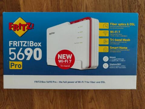 AVM FRITZ!Box 5690 Pro DSL Fiber Modem Router WLAN WiFi 7 NEU