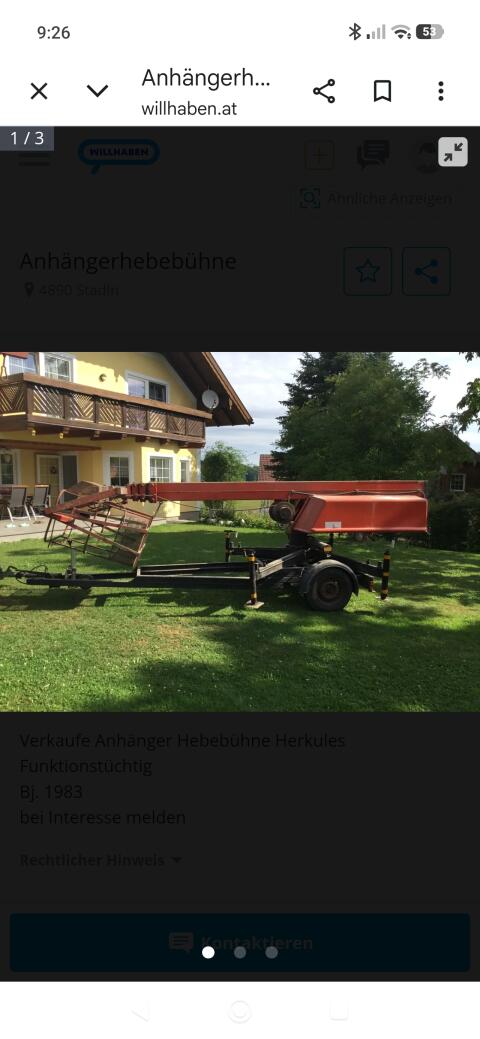 Anhänger-Hebebühne Herkules