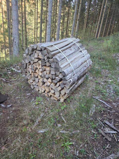 Brennholz im Bündel