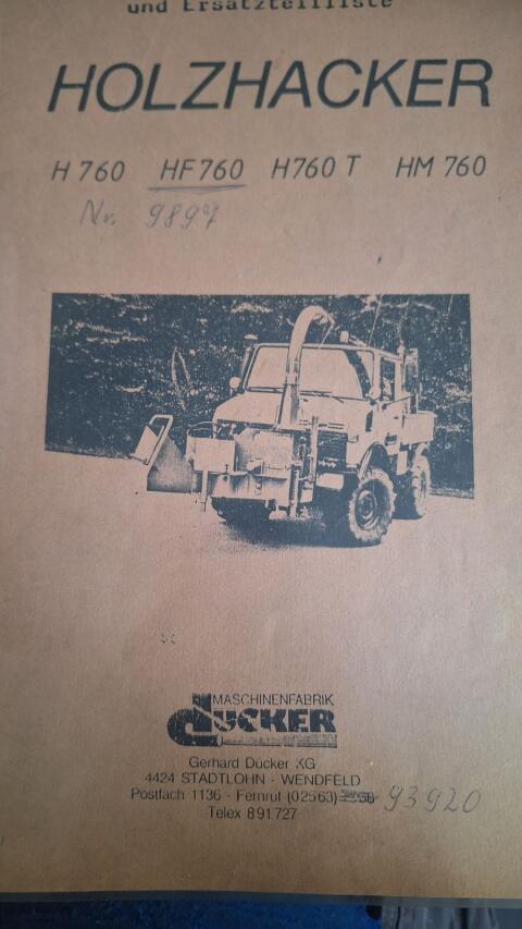 Dücker HF760 Holzhacker für Unimog, Buschhacker, Holzhäcksler