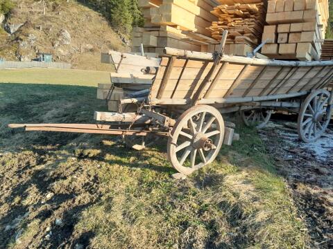 Großer alter Holzleiterwagen, Bauernwagen, ca. 4 m, original
