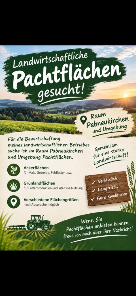 Suche Pachtflächen