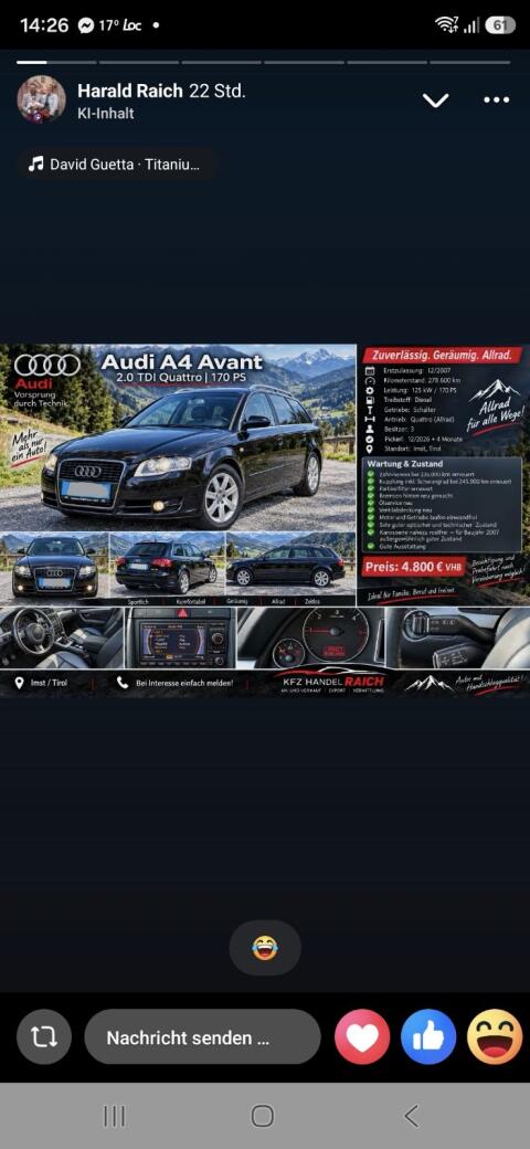 Audi A4 2.0 TDI Quattro