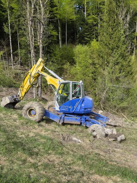 Kaiser S2-4 Schreitbagger, Seilwinde, 4 Löffel