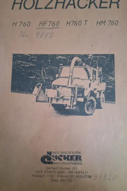 Dücker HF760 Holzhacker für Unimog, Buschhacker, Holzhäcksler
