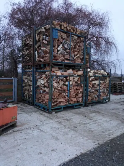 XXL Industriebox, Gitterbox, Brennholz, Holz, Regale