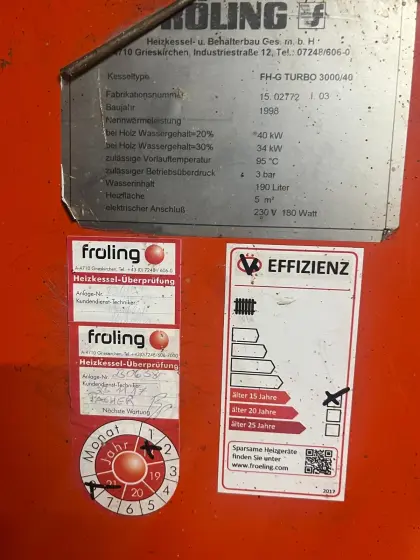 Holzvergaser Fröling FHG Turbo 3000