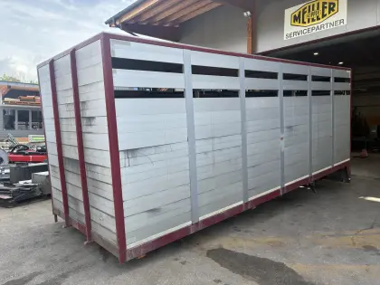 Aluminium-Viehaufbau mit hydr. Rückwand, Hydr.-Aggregat, Achsen