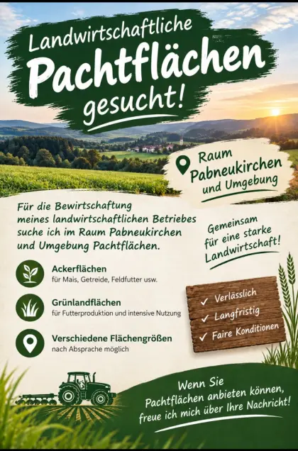 Suche Pachtflächen