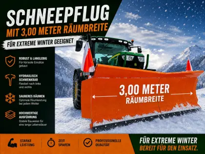 Schneepflug 3,0 m Hauer Hydrac Kahlbacher