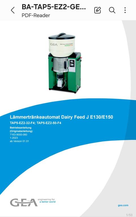 Tränkeautomat für Schafe und Ziegen, Förster Lämmertränkeautomat Dairy Feed J E130/E150