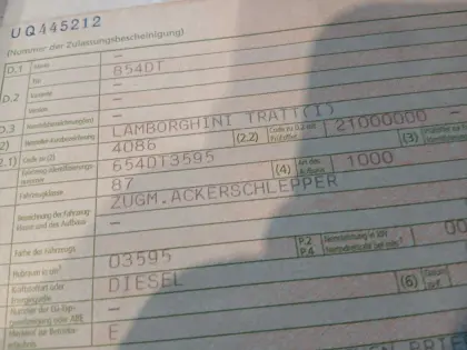 Suche Kabine und Kotflügel für Lamborghini