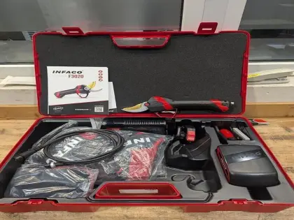 Infaco F3020, Electrocoup, Akku-Schere mit Akku & Koffer