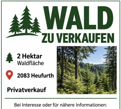 2 ha Wald zu verkaufen in 2.083