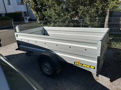 HUMER Einachsanhänger 1.200 kg, Aluaufsatz, Flachplane