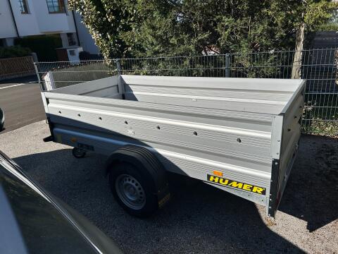 HUMER Einachsanhänger 1.200 kg, Aluaufsatz, Flachplane