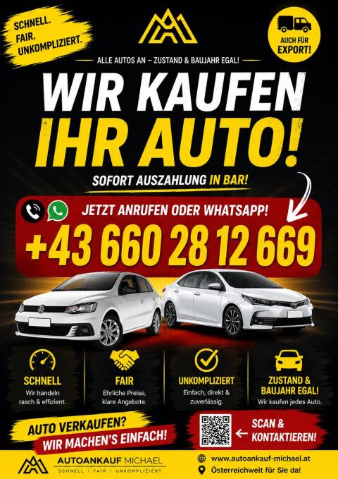 Autoankauf Michael, wir kaufen Ihr Auto