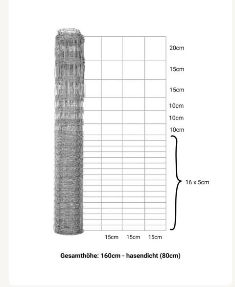 Wildzaun, Weidezaun 160 cm