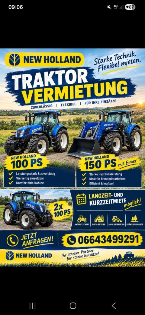 Traktorvermietung