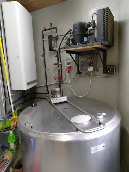Milchtank mit Kühlung und Wärmerückgewinnung